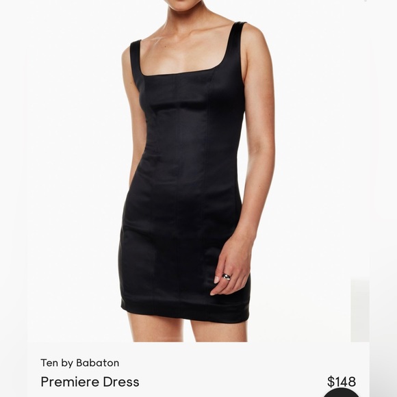 Ten by Babaton Aritzia Premiere Dress - Black Noir - Sz 2 - Picture 1 of 4